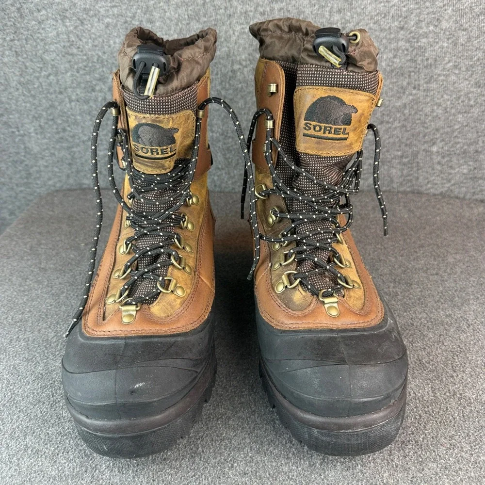 Sorel Mens Conquest Waterproof Leather Boots Brown NM1049-287 Size 10.5